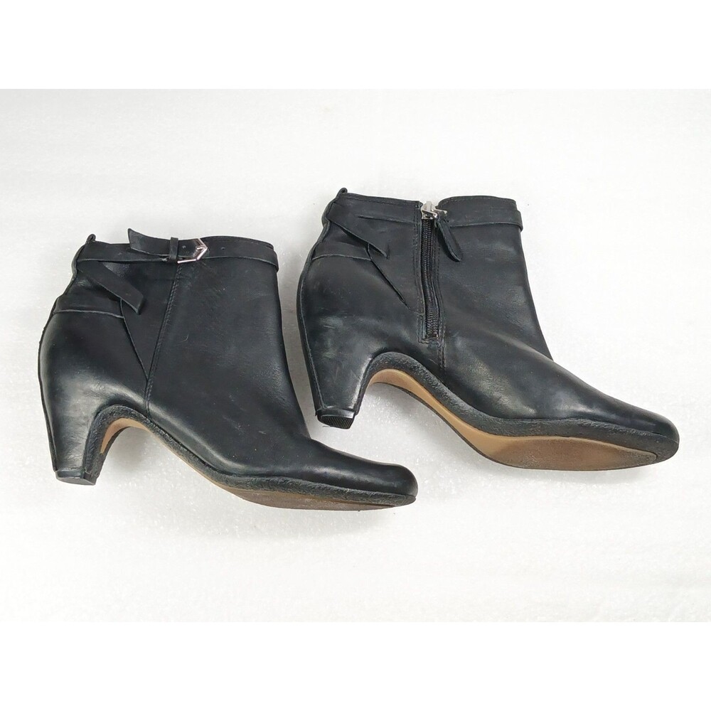 Delman Black Leather Ankle Boots Women’s Size 8 – 6½" Shaft – Classic Heels